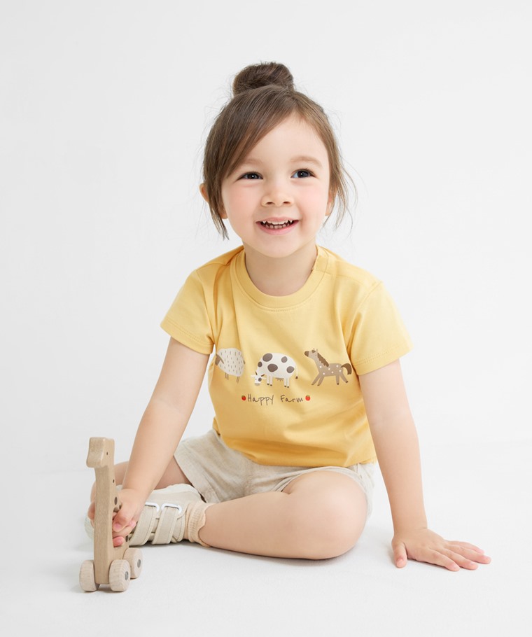 春夏嬰幼兒新品：Baby · 動物印花T恤-03,Baby · 造型短襪(3入)