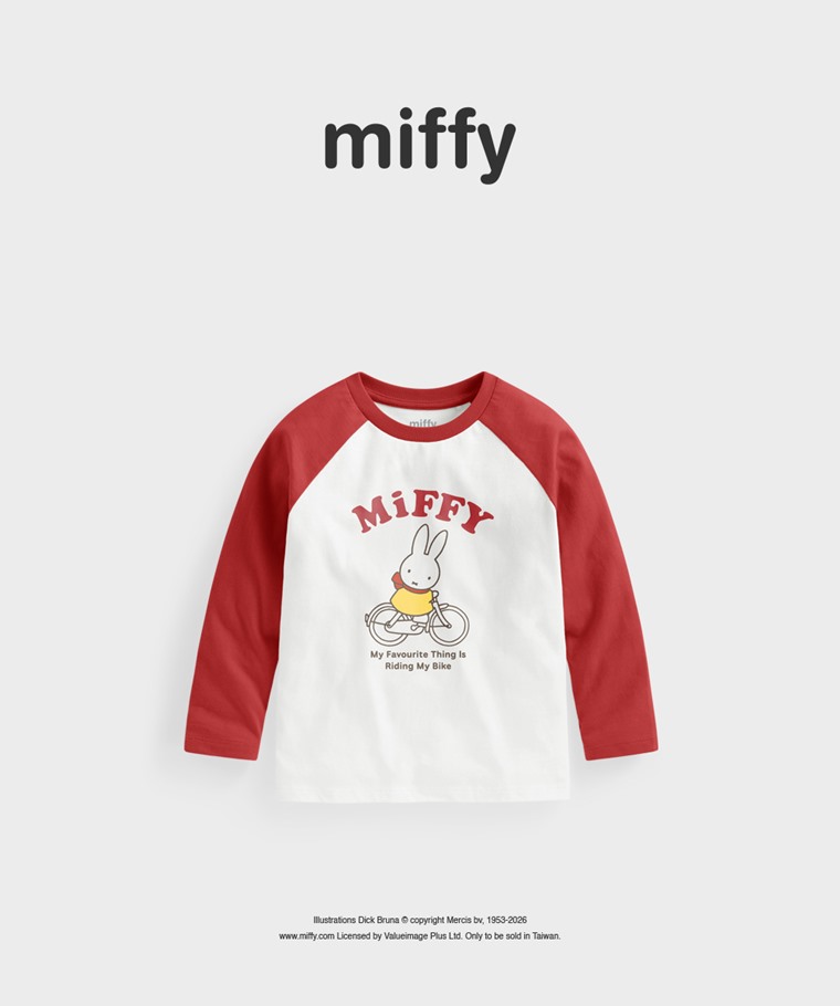 聯名系列T恤-KIDS：童 · Miffy and Friends拉克蘭長袖印花T恤-01