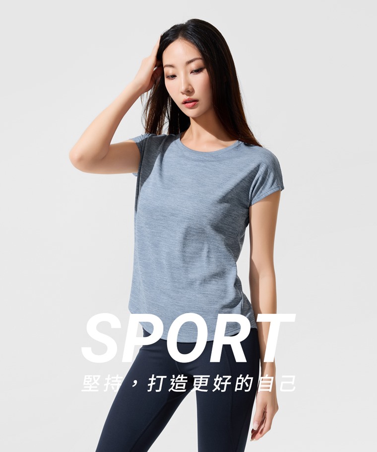 吸排連袖寬版上衣-女