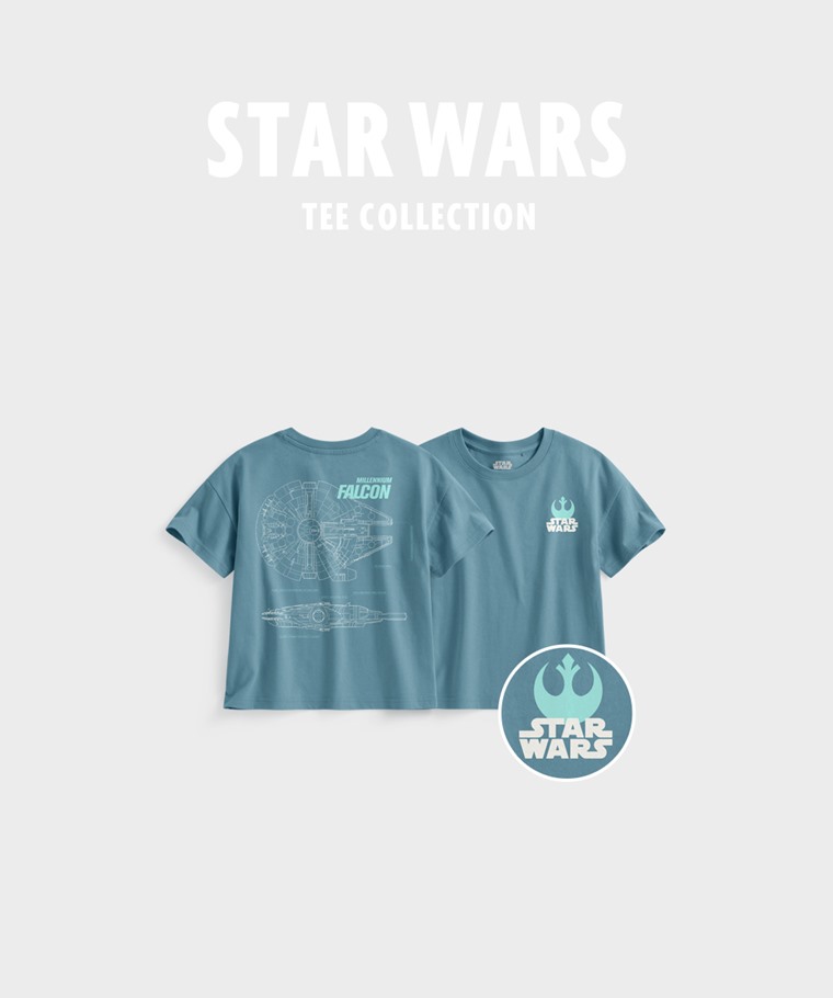 聯名系列T恤-KIDS：童 · STAR WARS系列寬版印花T恤-08