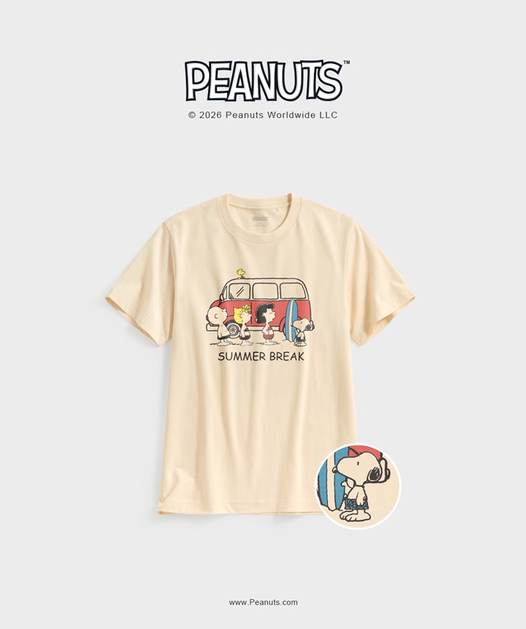 聯名系列T恤-MEN：男 · 史努比系列印花T恤-01