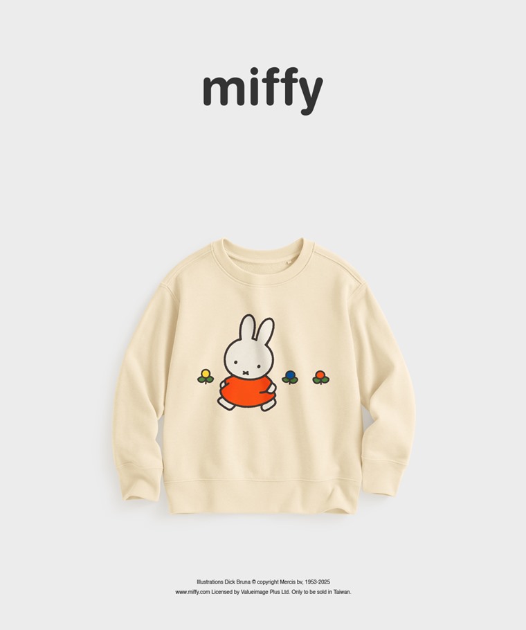 聯名系列T恤-KIDS：童 · Miffy and Friends毛圈印花圓領衫-03