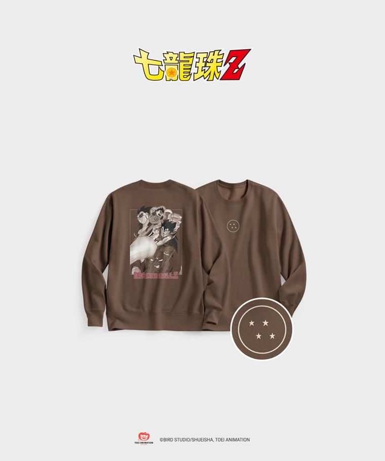 聯名系列T恤-MEN：男 · 七龍珠Z刷毛印花圓領衫-04