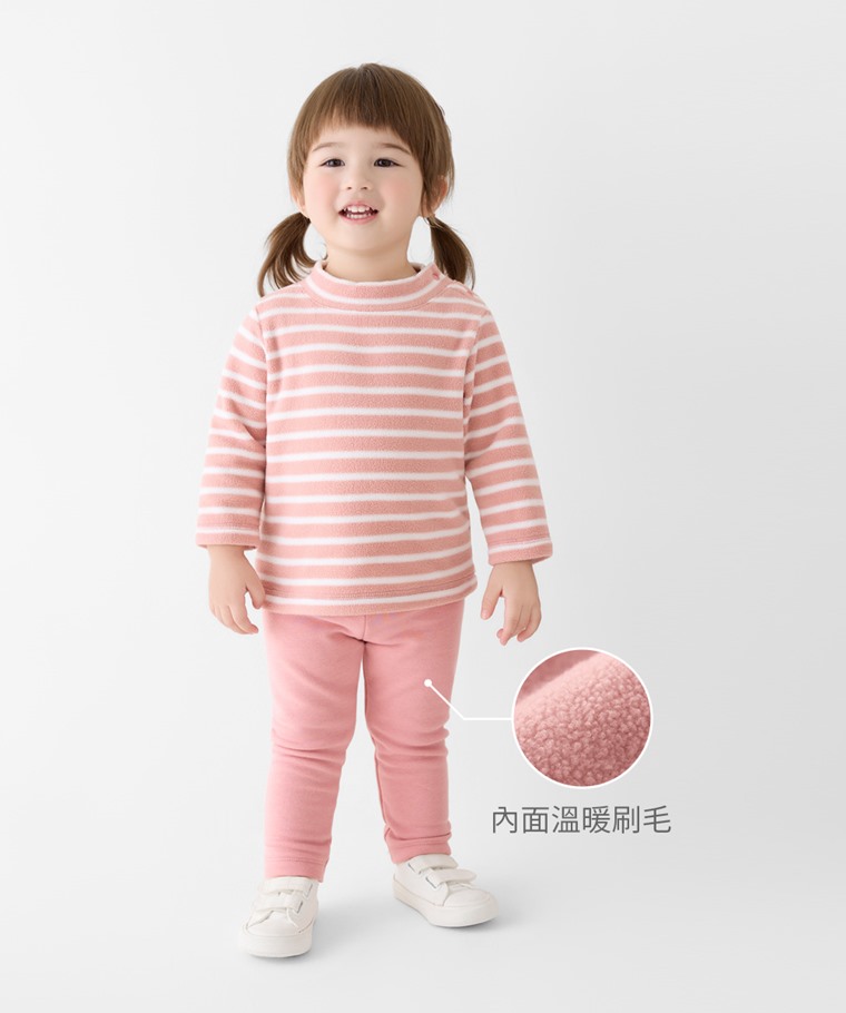 內刷毛緊身褲-Baby - 內面刷毛設計，提升保暖性，觸感柔軟親膚。