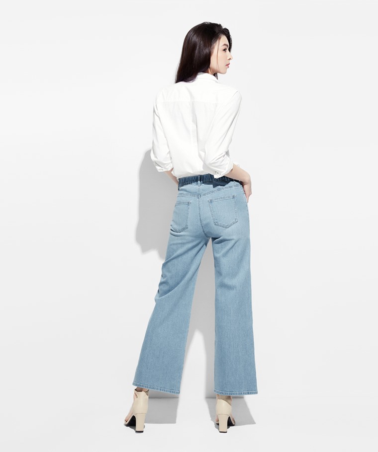 柔棉長袖襯衫-女