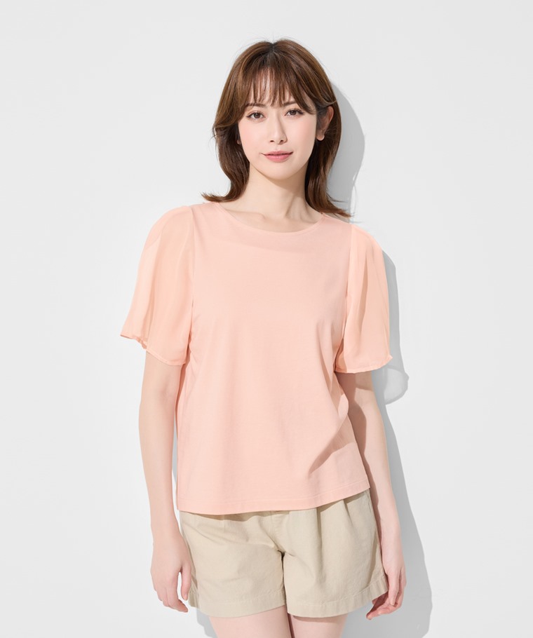 莫代爾雪紡袖上衣-女