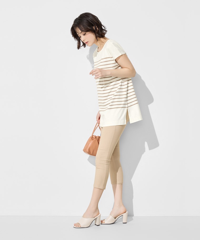 彈力顯瘦七分緊身褲-女