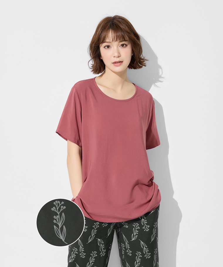 嫘縈Bra花草印花家居套裝-女