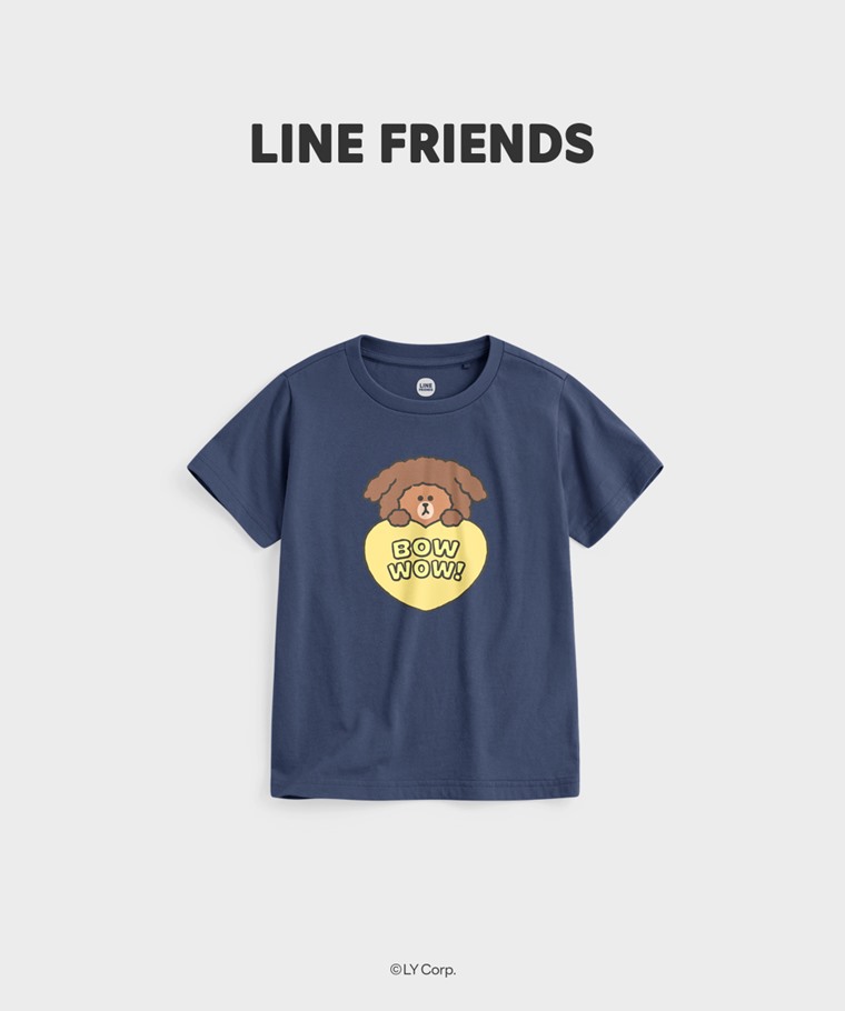 聯名系列T恤-KIDS：童 · LINE FRIENDS印花T恤-04