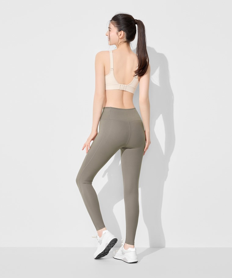 吸排附口袋中度緊身褲-女