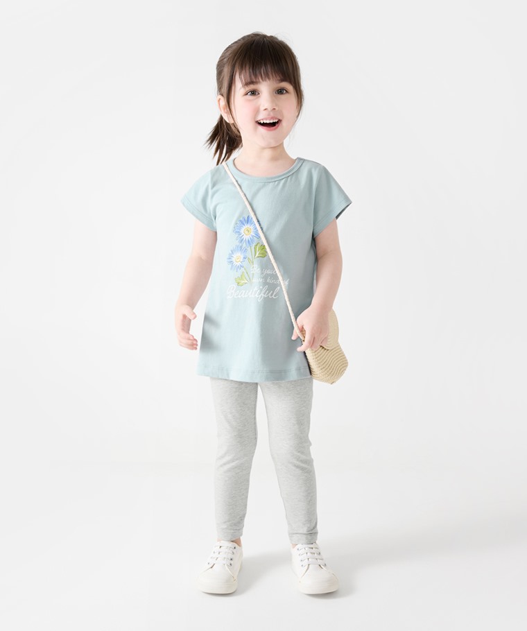 彈力九分內搭褲-童