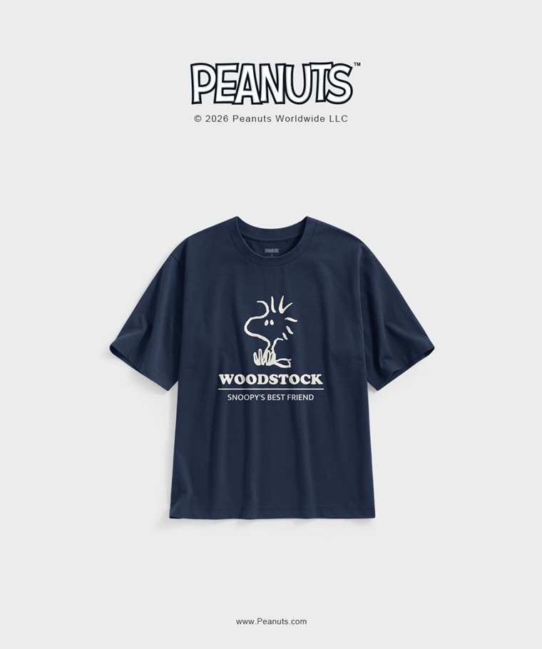 聯名系列T恤-MEN：男 · 史努比系列寬版印花T恤-24