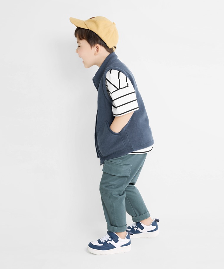 Fleece立領背心-童