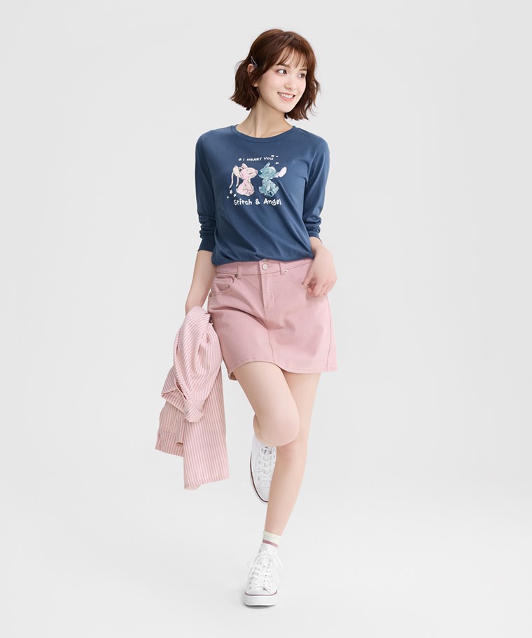 迪士尼系列長袖印花T恤-16-女