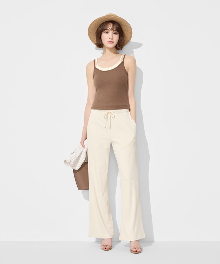 羅紋休閒長褲-女