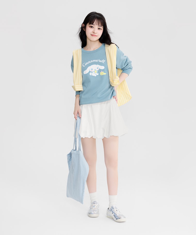 三麗鷗刷毛印花圓領衫-05-女
