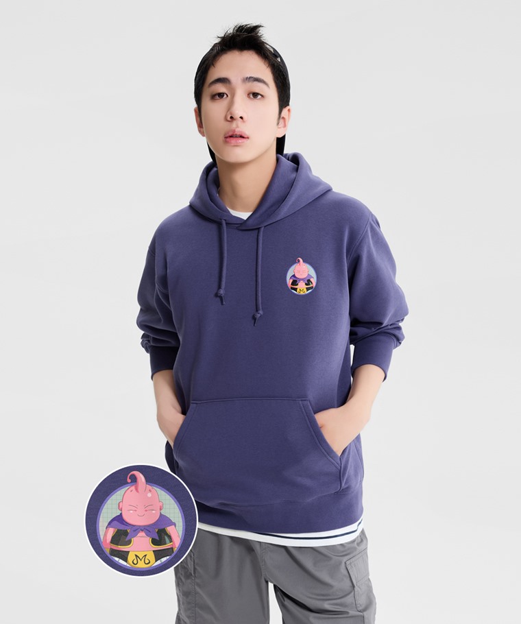 七龍珠大魔刷毛印花連帽衫-01-男