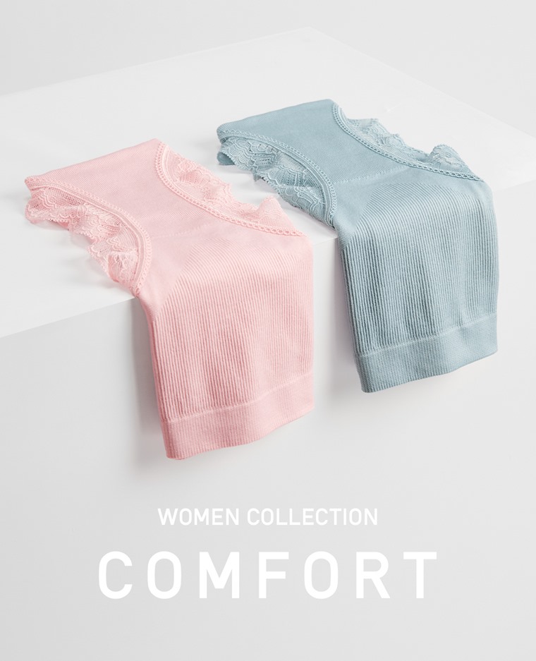 無縫蕾絲高腰內褲-女