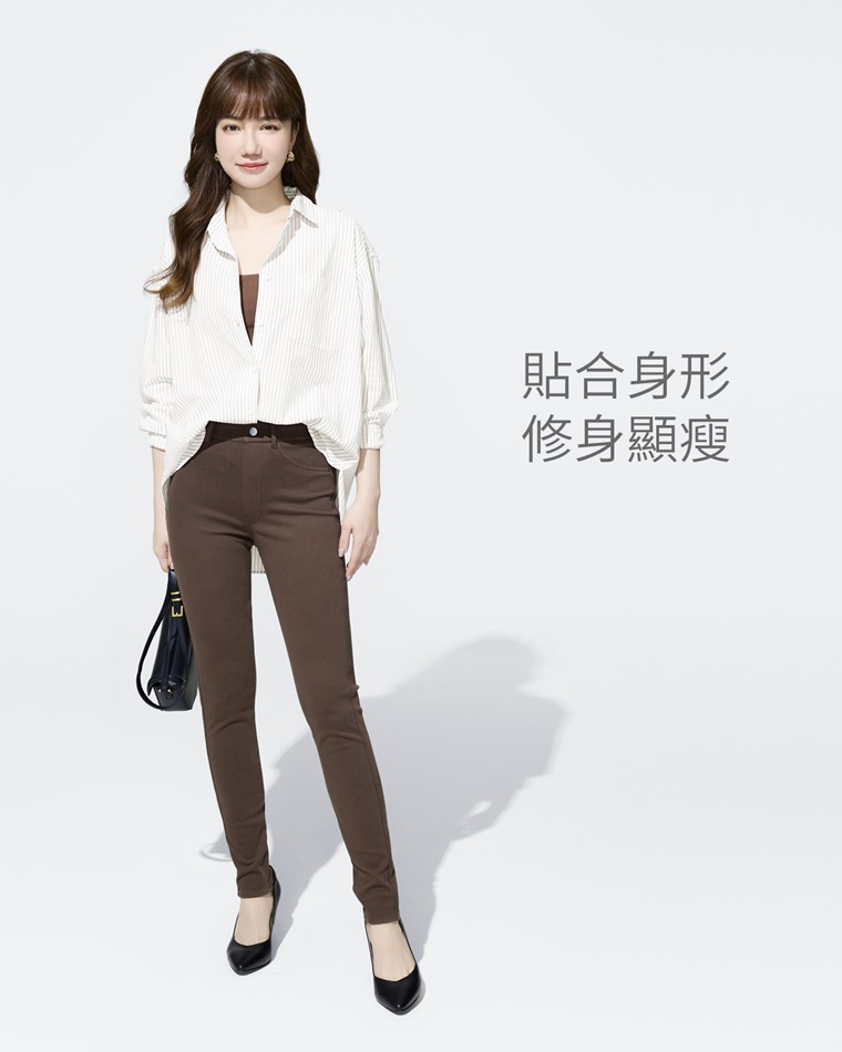 針織多色緊身褲-女 - 布料經專業水洗工藝，洗淨雜質，呈現自然色澤與柔軟觸感，保持尺寸穩定。