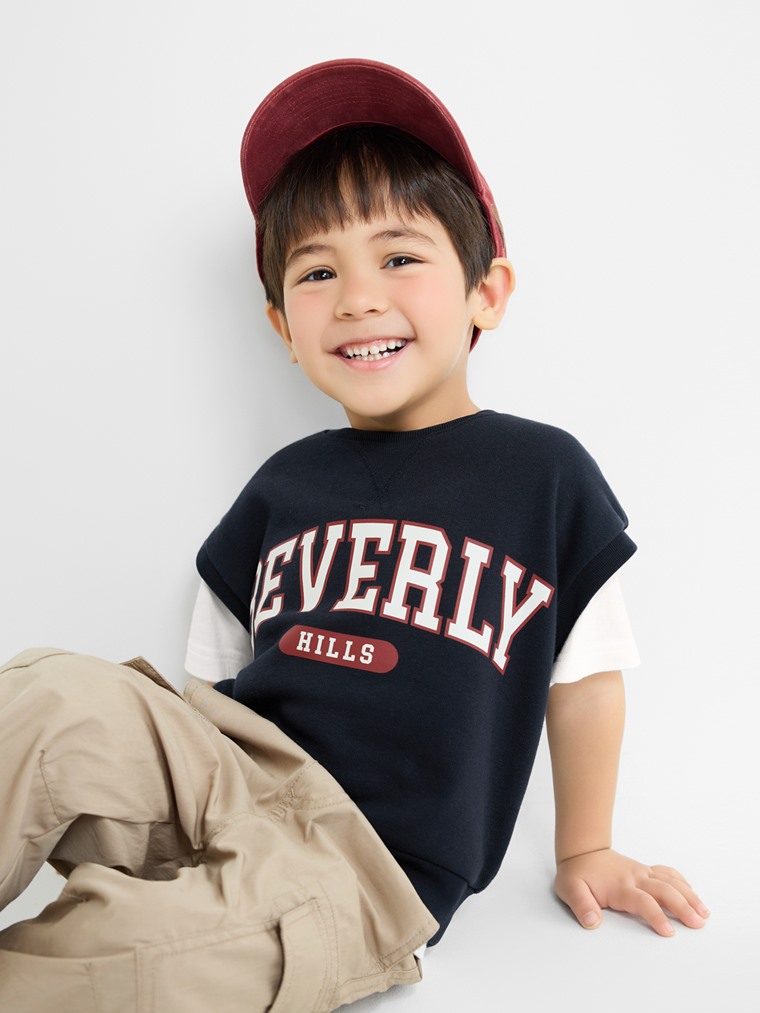 毛圈印花背心-童