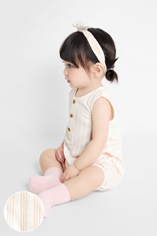 條紋印花無袖連身衣-Baby