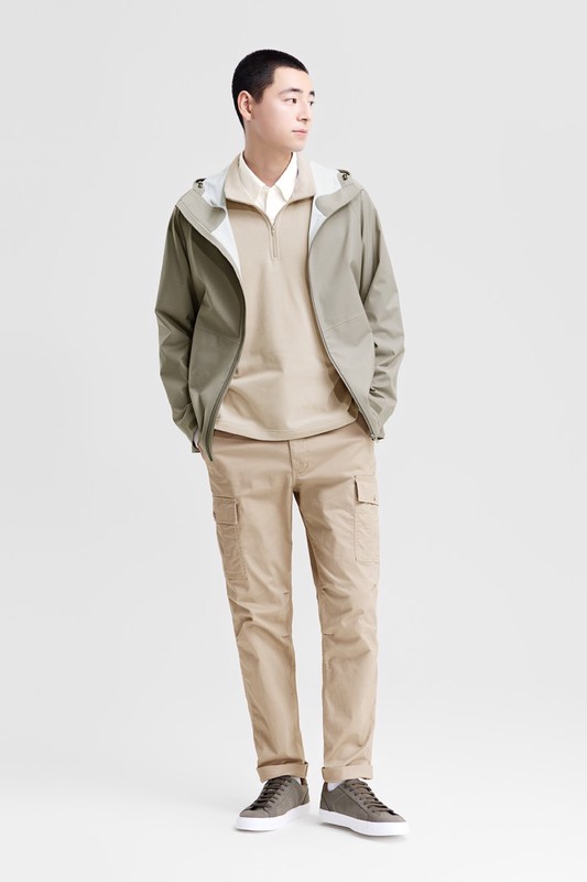 棉質直筒工裝長褲-男