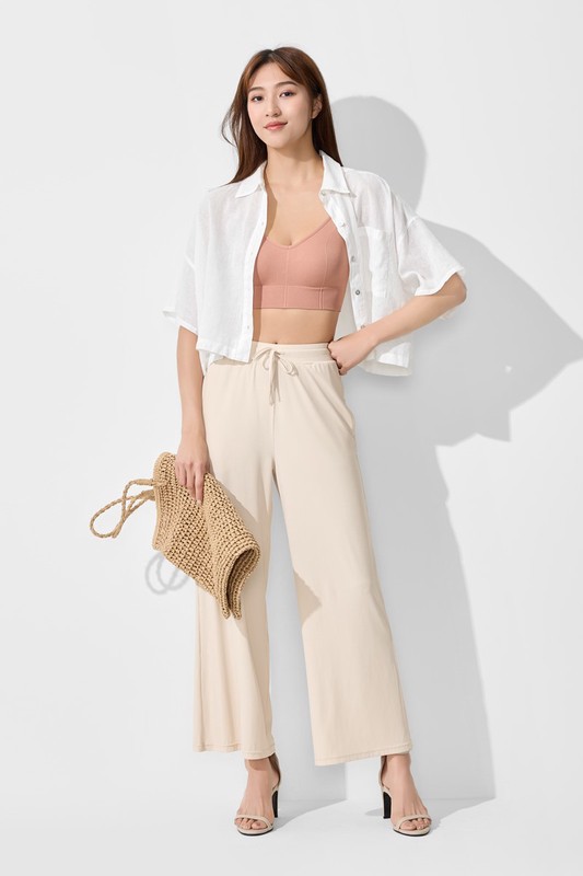 可拆式無縫Bra短版細肩帶背心-女