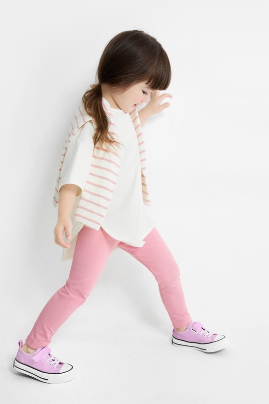 彈力九分內搭褲-童