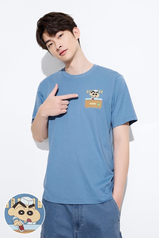 蠟筆小新印花T恤-15-男