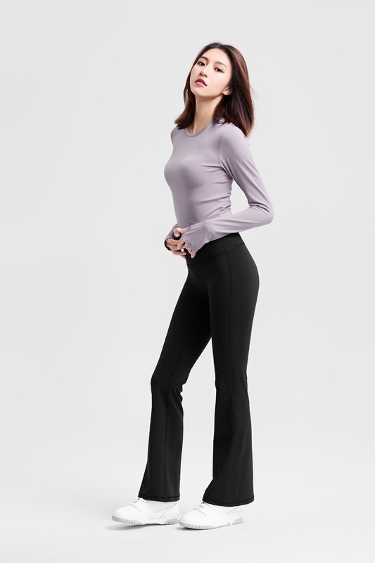 運動輕度支撐喇叭褲-女