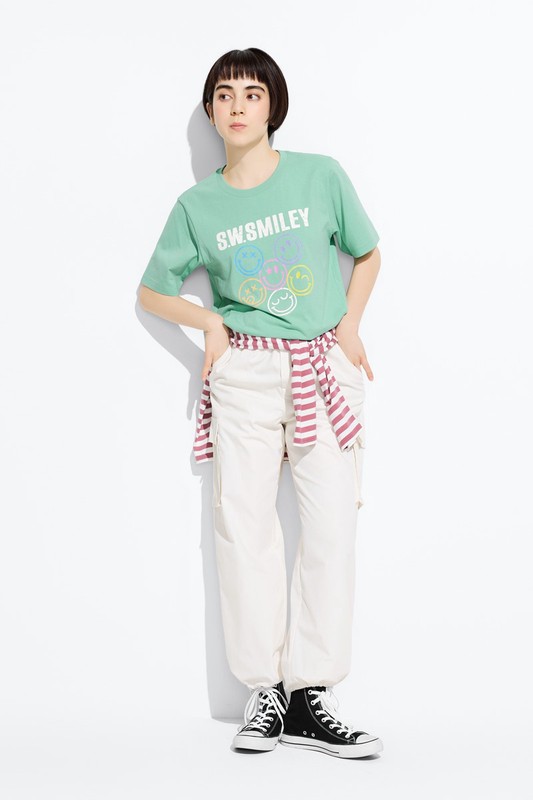 S.W.SMILEY®寬版印花T恤-06-女