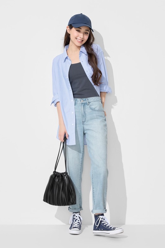 柔棉長袖襯衫-男