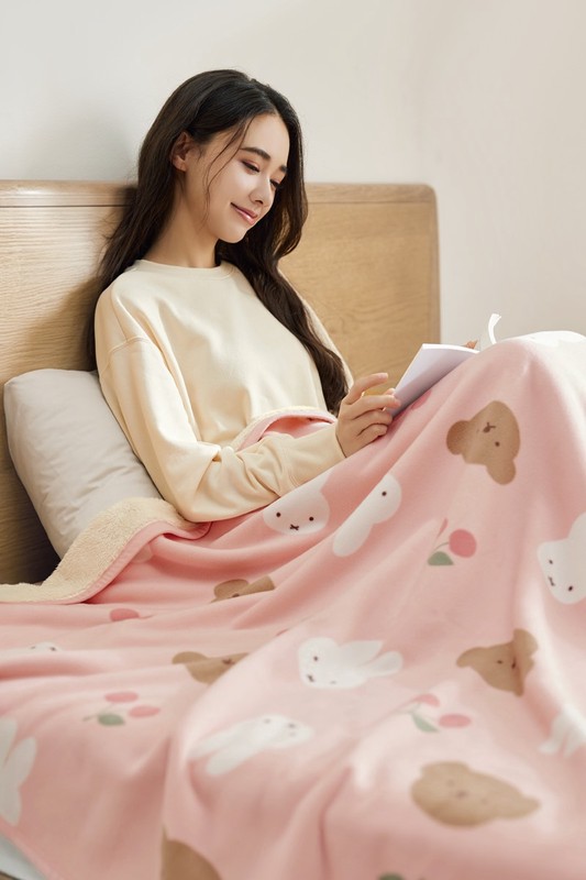 Miffy and Friends長刷毛單人蓋毯-中性款