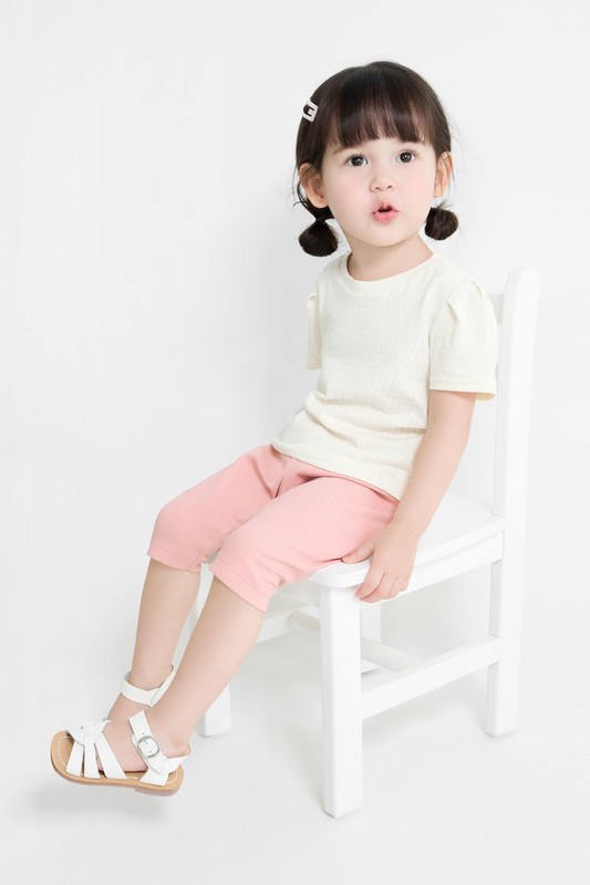 寬版羅紋七分內搭褲-Baby