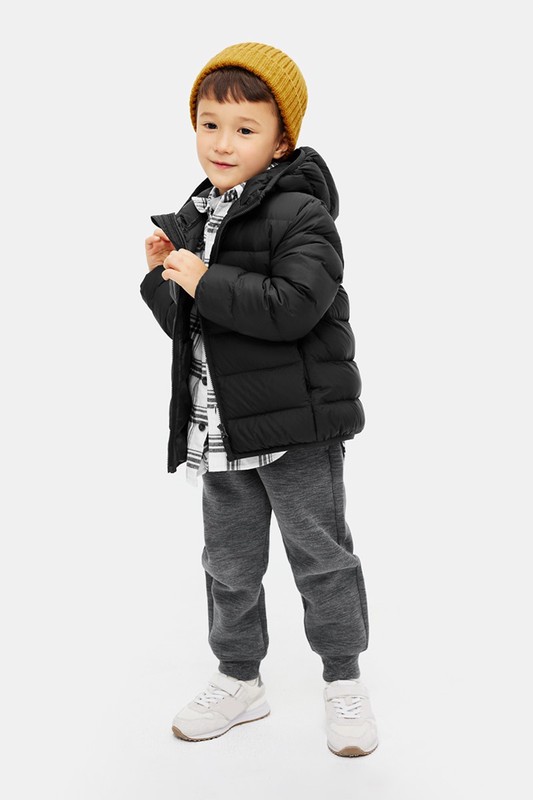 極輕羽絨連帽外套-童