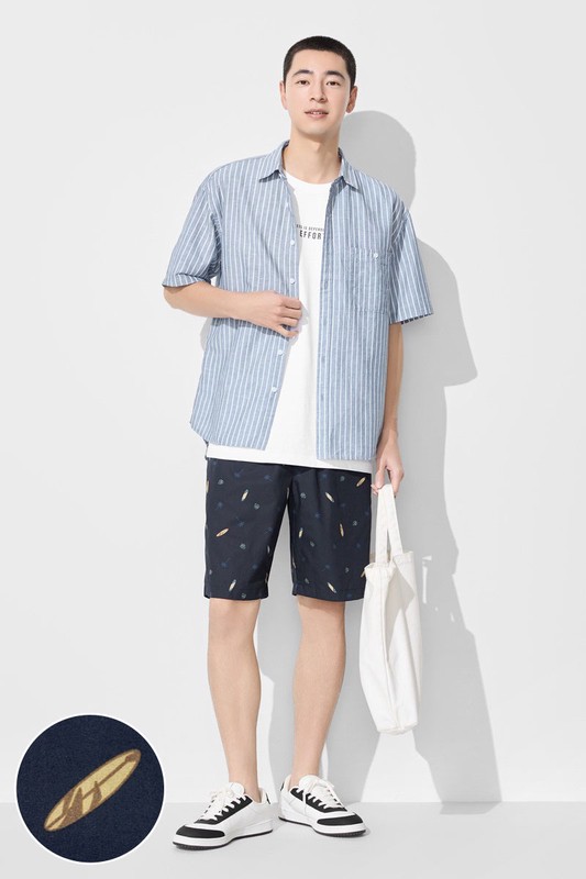 椰樹印花輕便短褲-男