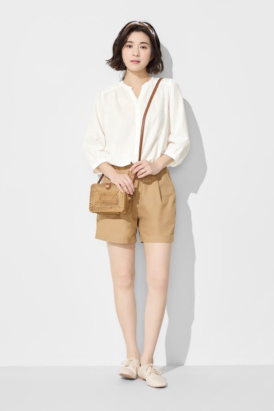 棉質休閒短褲-女