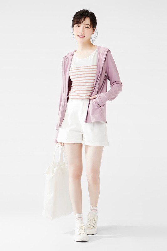 純棉船領條紋短袖T恤-女