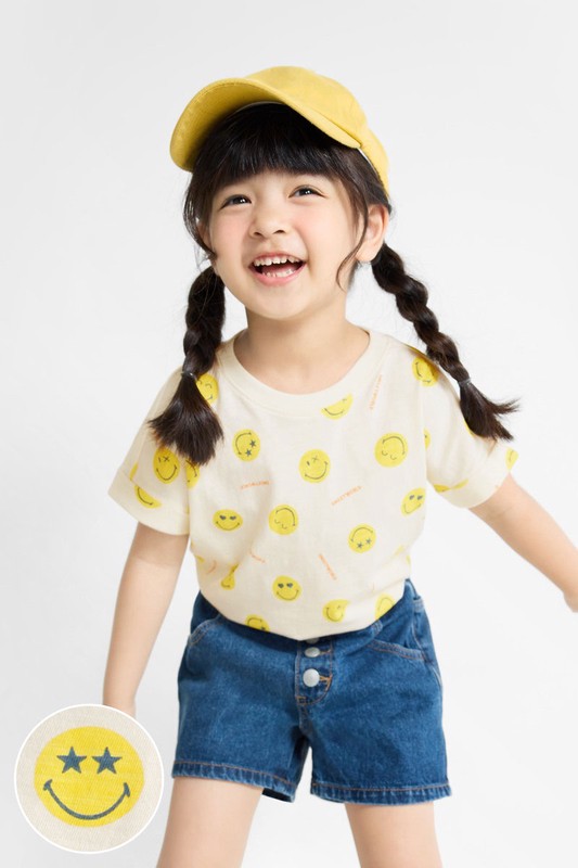 SmileyWorld®竹節棉印花T恤-童