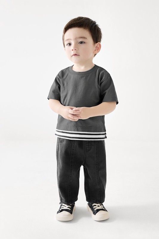 純棉拼接T恤-Baby