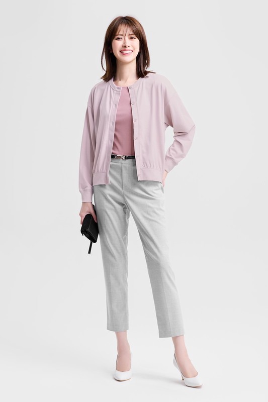 鬆緊腰頭九分褲-女