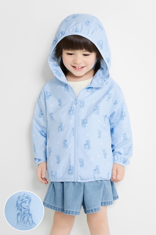 迪士尼系列抗UV輕型印花風衣外套-童