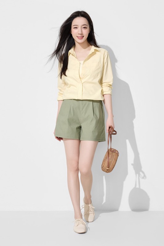 柔棉長袖襯衫-女