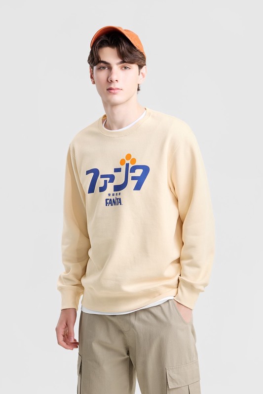 可口可樂刷毛印花圓領衫-02-男