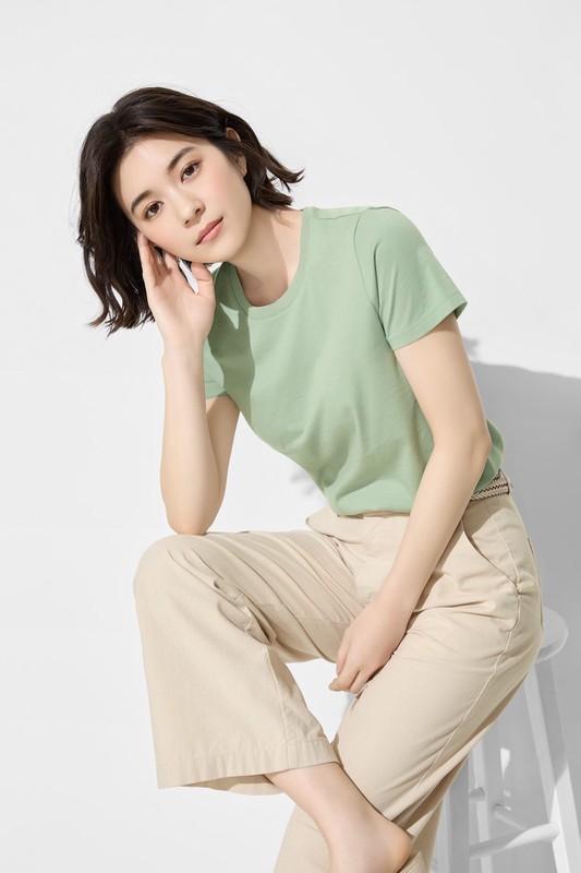純棉圓領T恤-女