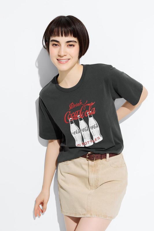 可口可樂寬版印花T恤-16-女