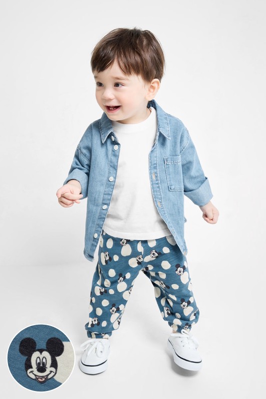 迪士尼系列竹節棉束口褲-Baby