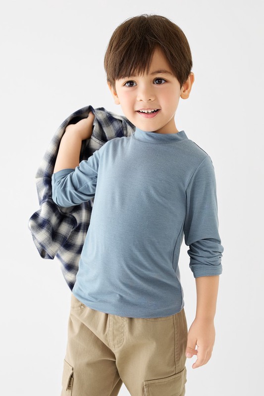 heatup立領九分袖上衣-童