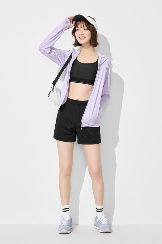 吸排運動鬆緊短褲-女