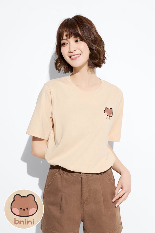 LINE FRIENDS minini寬版印花T恤-01-女